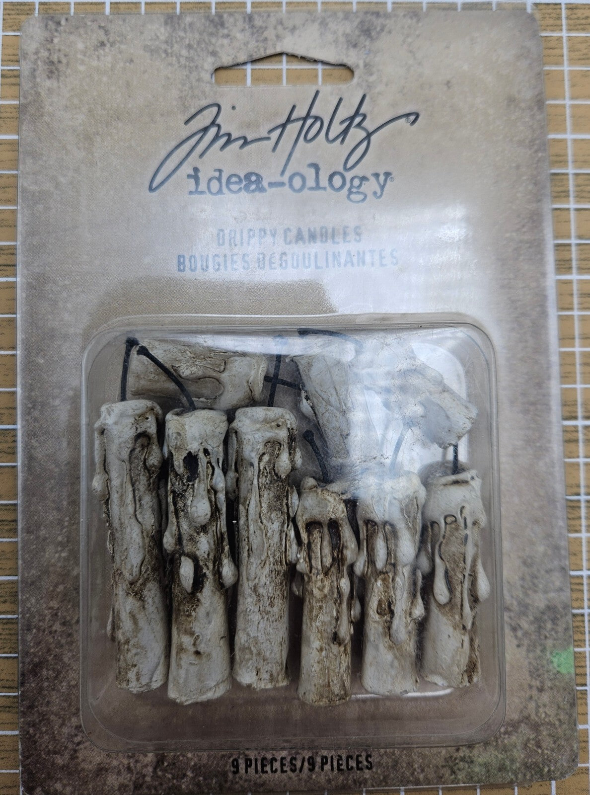 TH94260 Tim Holtz Idea-ology Drippy Candles Miniature Accents Halloween Crafting