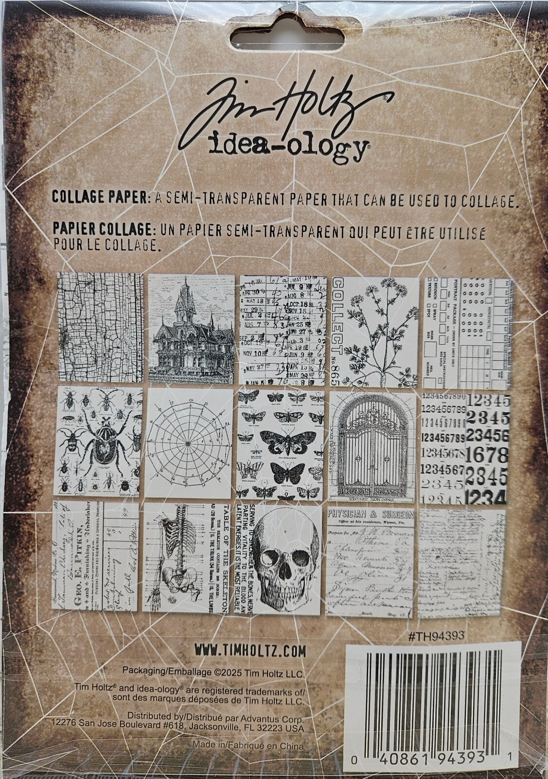 TH94393 Tim Holtz Idea-ology Halloween Collage Paper 2025
