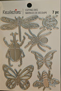 771716 Recollections 7-Piece Silver Insects Die Cutting Set Lady Bug Dragon Fly