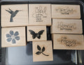 Bloomin' Marvelous Stamp Set with Floral and Sentiment Designs - 8 pcs