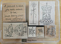Stampin' Up! 2004 Pretty Princess Wood-Mounted Rubber Sealed Stamp Set