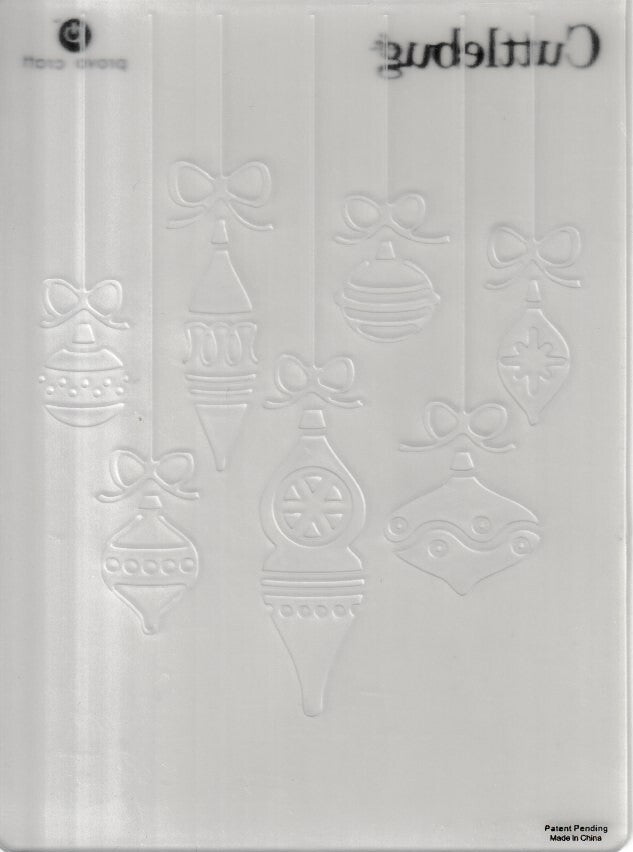 Cuttlebug Embossing Folder Hanging Ornaments Design