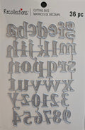 771710 Recollections Alphabet & Number Metal Cutting Dies 36‑Piece Craft Set