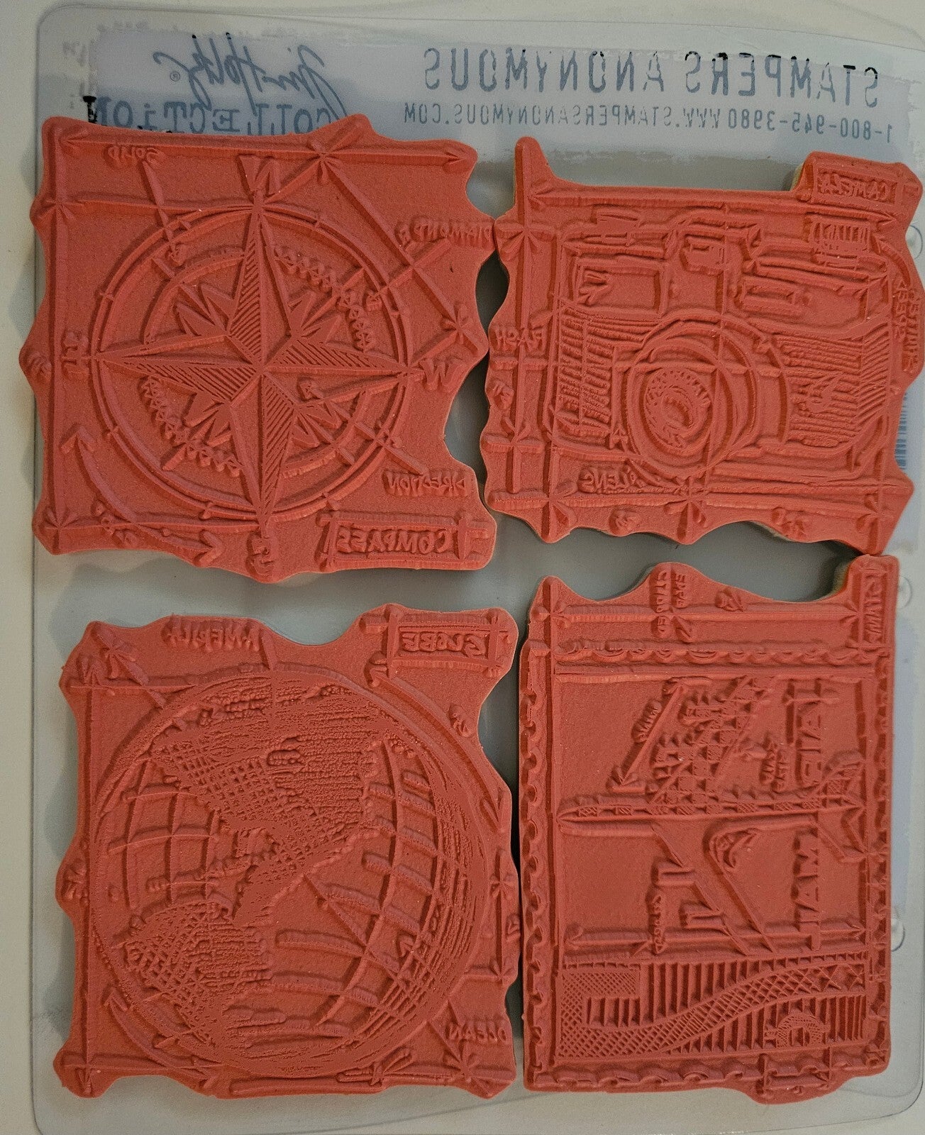 CMS148 Travel Blueprint Stampers Anonymous Tim Holtz Rubber Stamp Set
