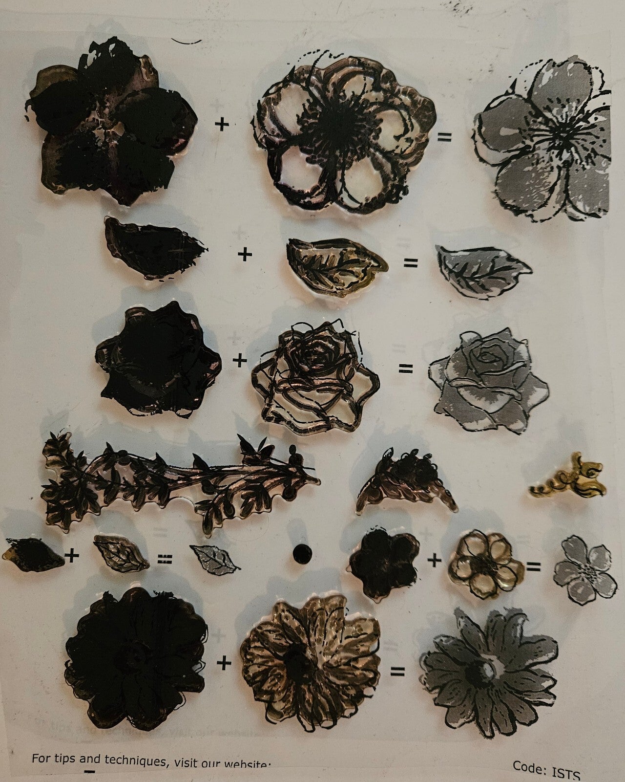 Floral Layering Clear Stamp Set for Crafting and Scrapbooking
