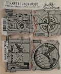 CMS148 Travel Blueprint Stampers Anonymous Tim Holtz Rubber Stamp Set