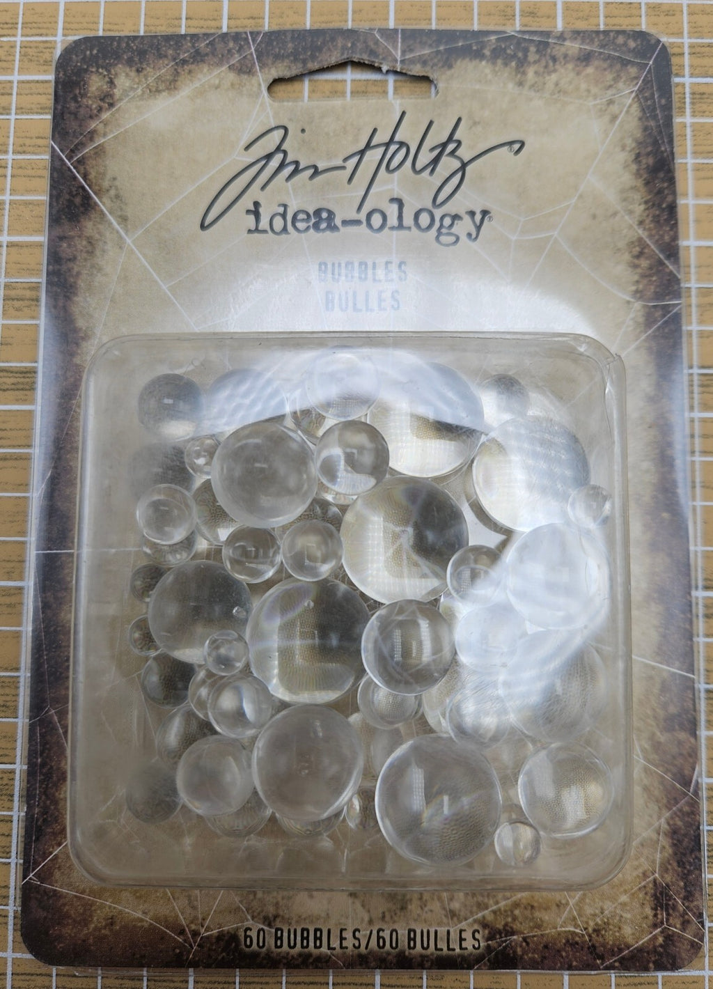 TH94180 Tim Holtz Idea-ology Bubbles 60 Transparent Decorative Ornament Crafting