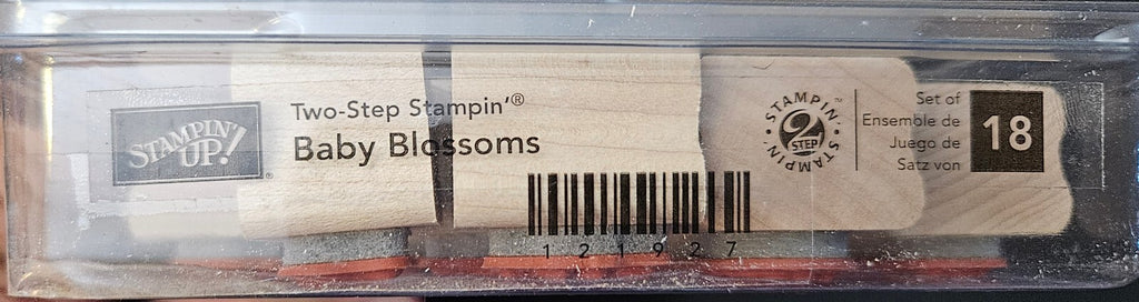 Two-Step Stampin' Baby Blossoms Rubber Stamp Set - 18 Pieces