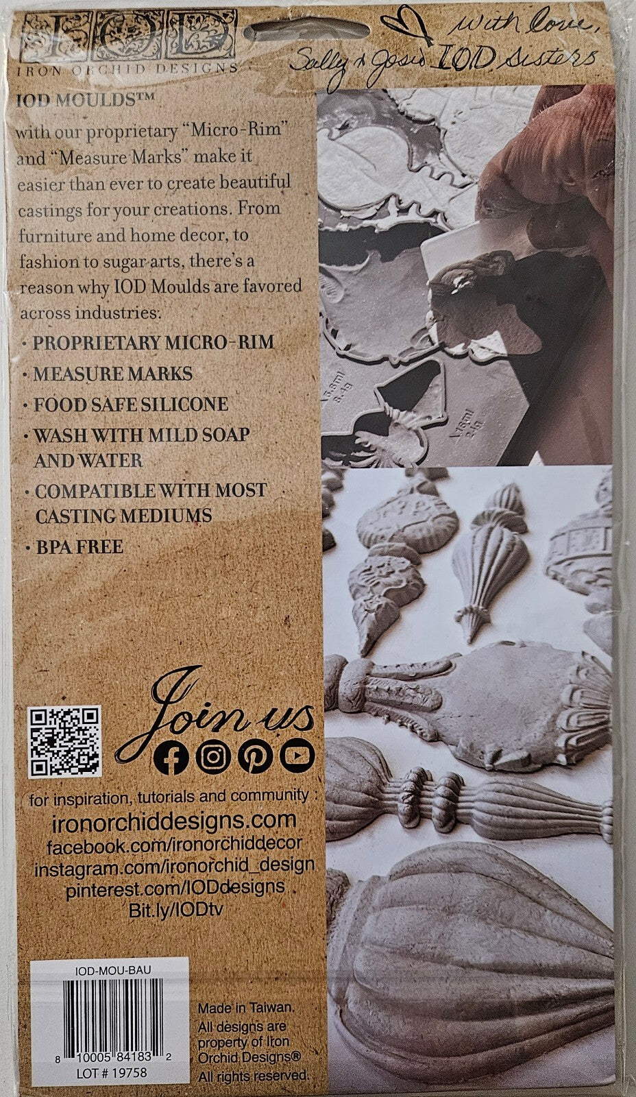Iron Orchid Designs Silicone Mould Baubles New IOD-MOU-BAU 810005841832