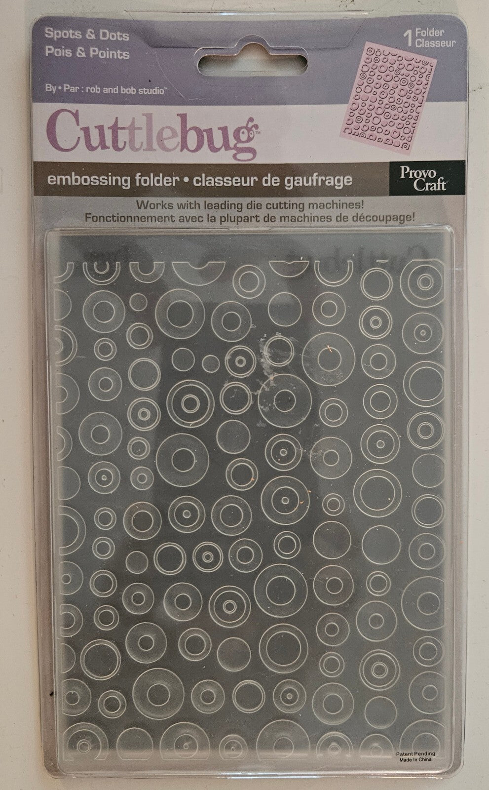37-1145 Spots & Dots Cuttlebug Embossing Folder Provo Craft
