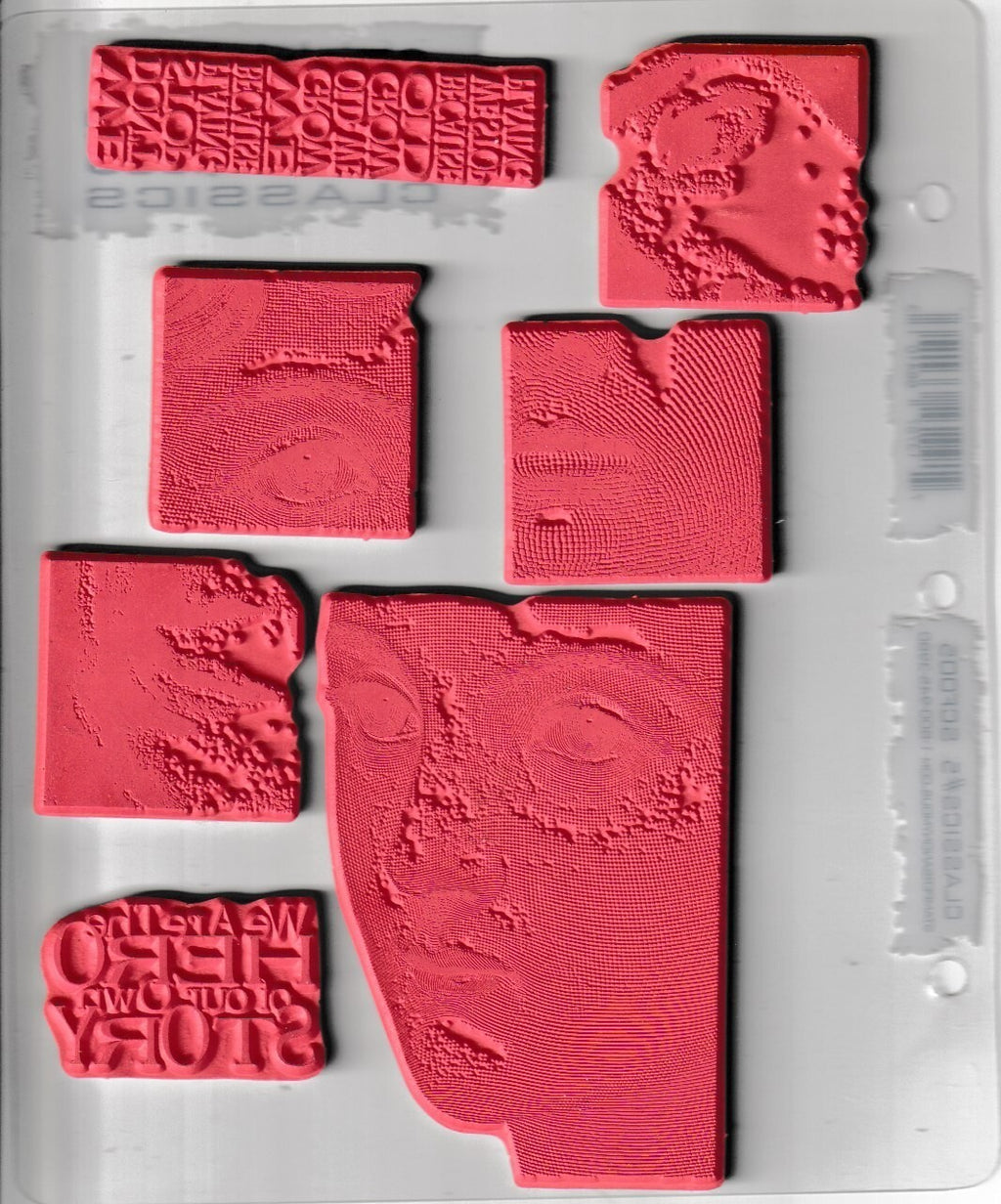 SCF005 Stampers Anonymous Classics #5 Rubber Stamp Set - Artistic Face Designs