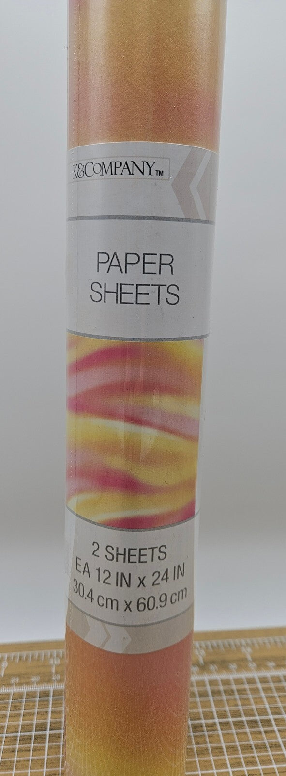K&Company Ombre Warm Paper Sheets 2 Pack 12in x 24in American Crafts 30-782396