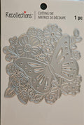 771719 Recollections Butterfly Floral Metal Cutting Die 1‑Piece Detailed Design