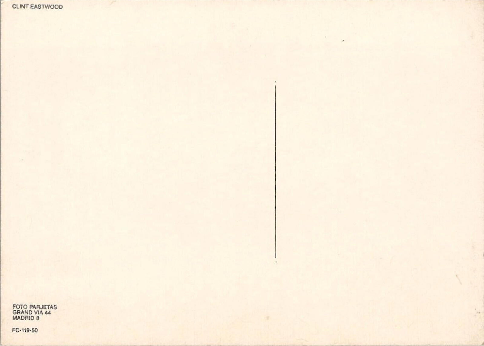 Postcard Clint Eastwood - Foto Parjetas FC-119-50