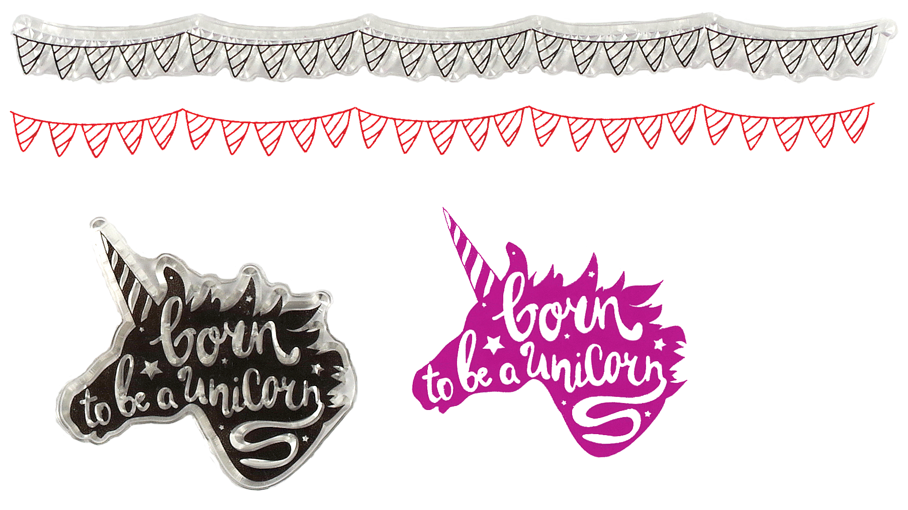 Unicorns Clear Silicone Stamp Set