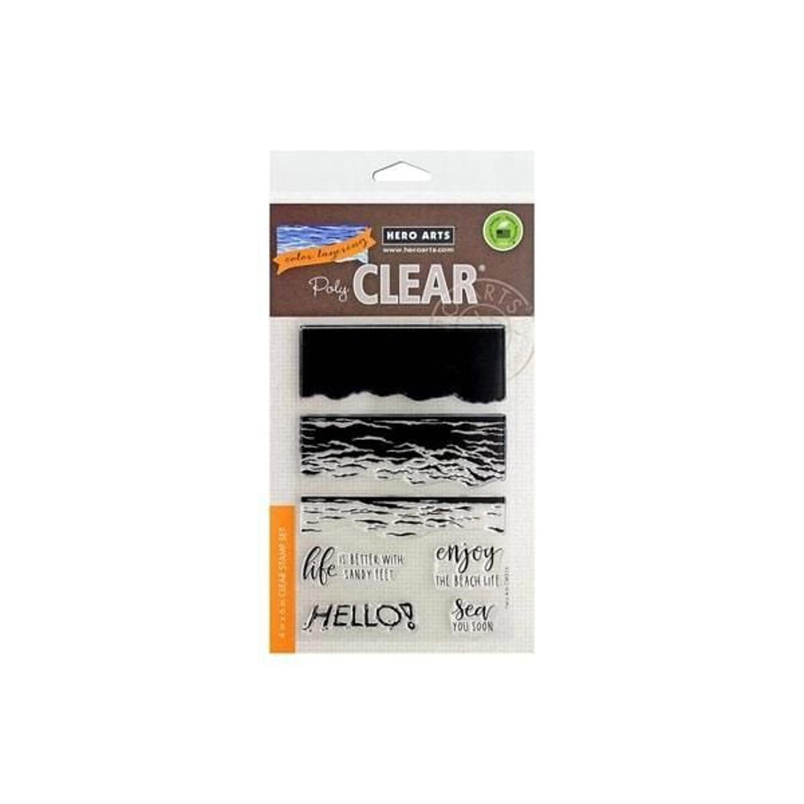 CM316 Hero Arts Color Layering Clear Stamps 4"X6" Waves