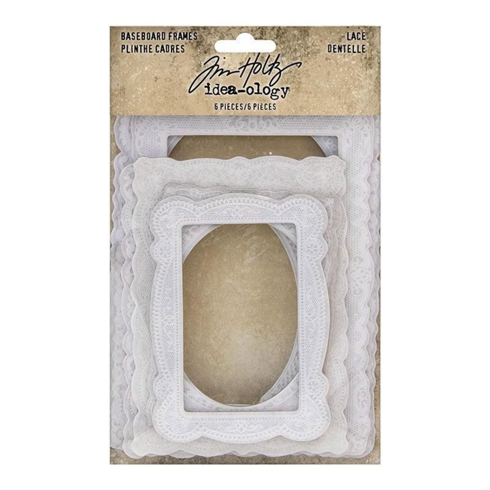 TH93786 Partial Pkg - Idea-ology Tim Holtz Baseboard Frames Lace 3 of 6 frames