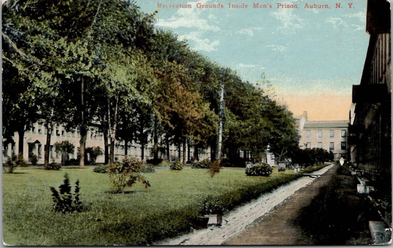 Postcard Recreation Grounds Inside Men's Auburn N.Y. M-4296 Americhrome ANC