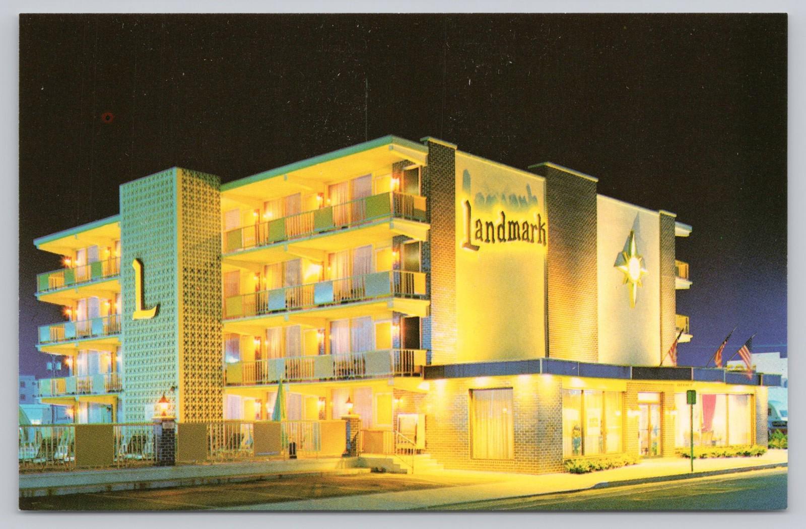 Postcard Landmark Motel Located in the Heart of Wildwood New Jersey NOS Aladdin