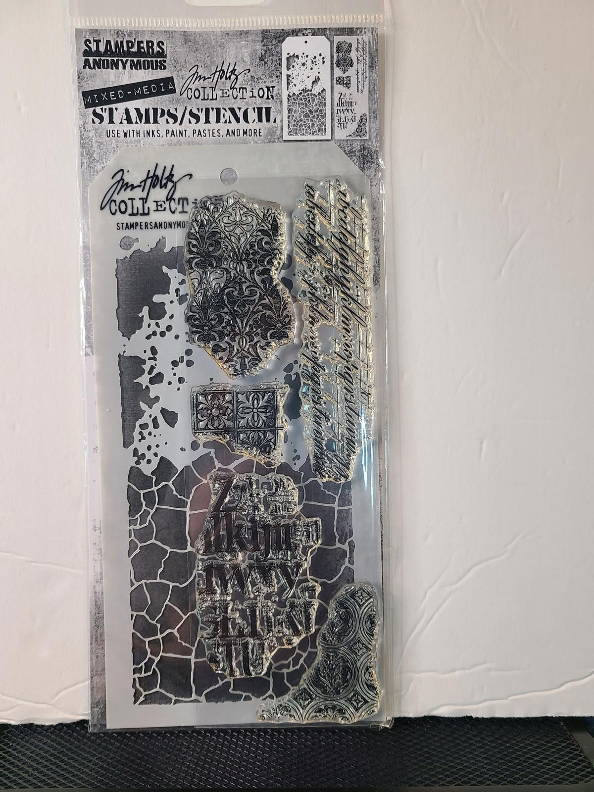 THMM123 Fragments Grime and Crackle Tim Holtz Stamps/Stencils Stampers Anonymous