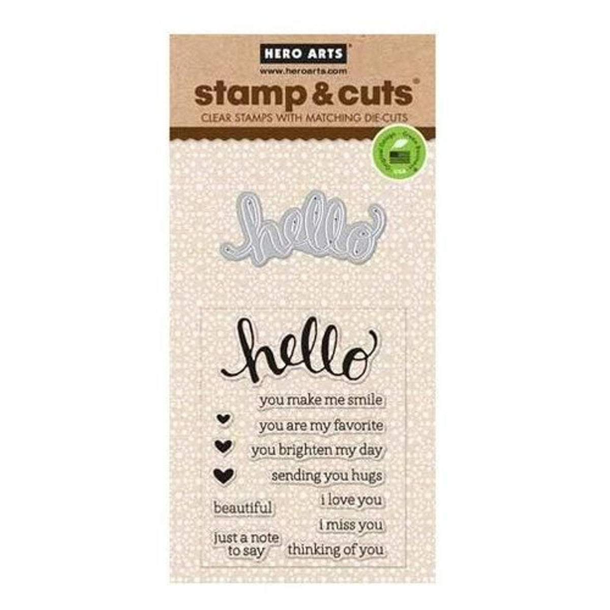 DC151 Hero Arts Stamp & Cut Set- Hello