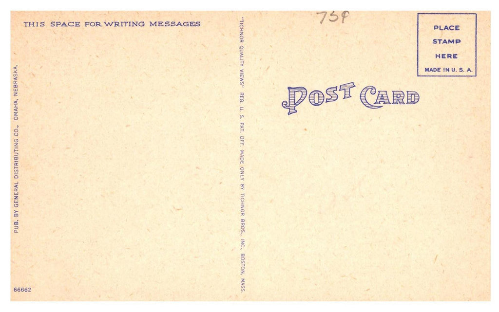 Postcard Linen Union Depot Omaha Nebraska Tichnor Quality Views 66662 Boston MA