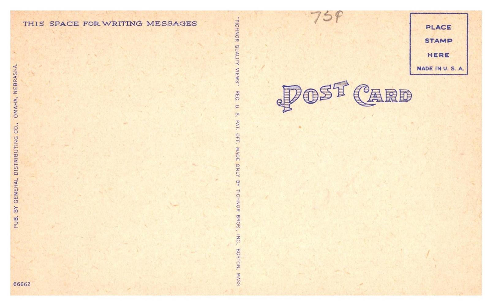 Postcard Linen Union Depot Omaha Nebraska Tichnor Quality Views 66662 Boston MA