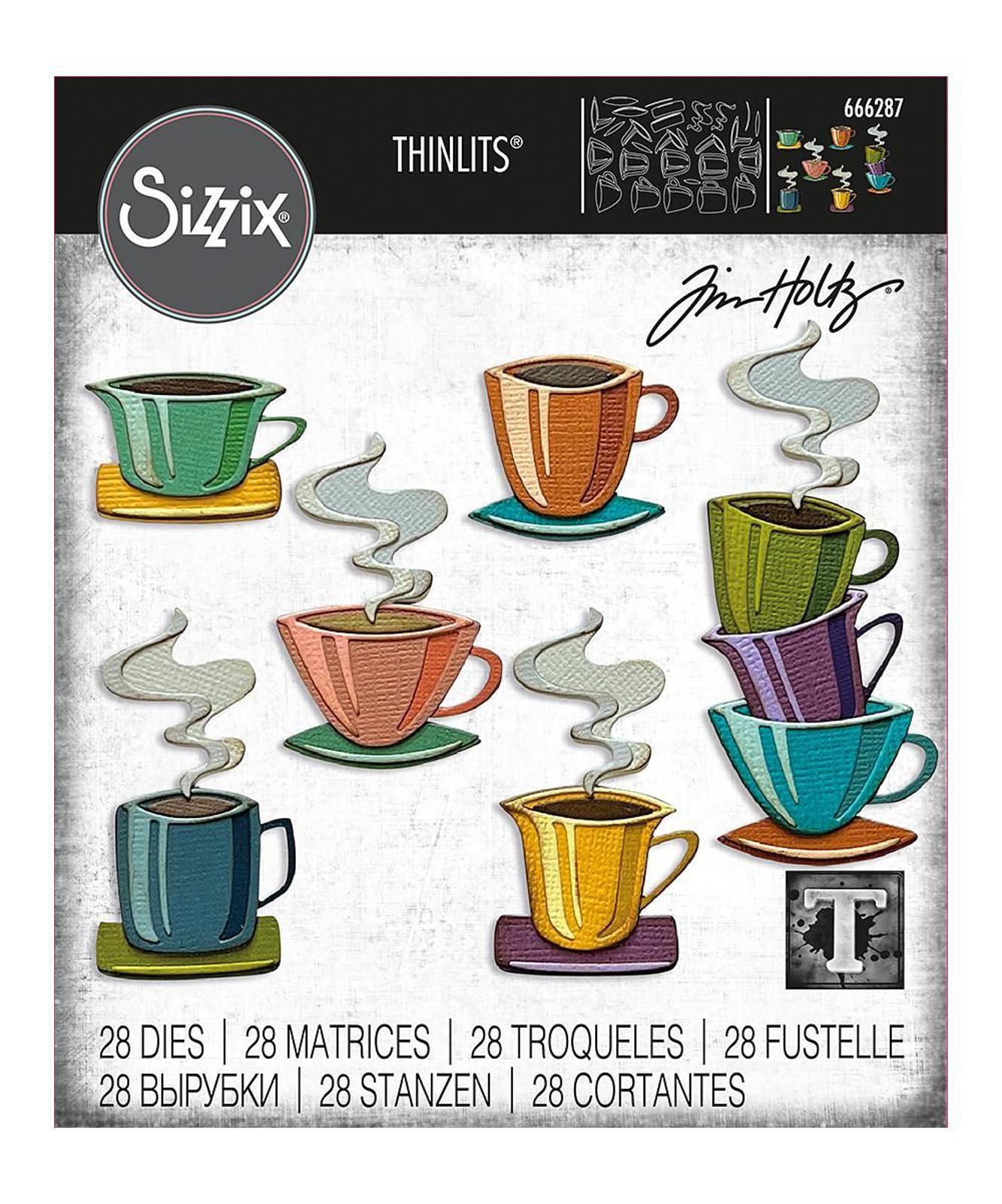 666287 Sizzix Thinlits Dies by Tim Holtz 28/Pkg-Papercut Cafe