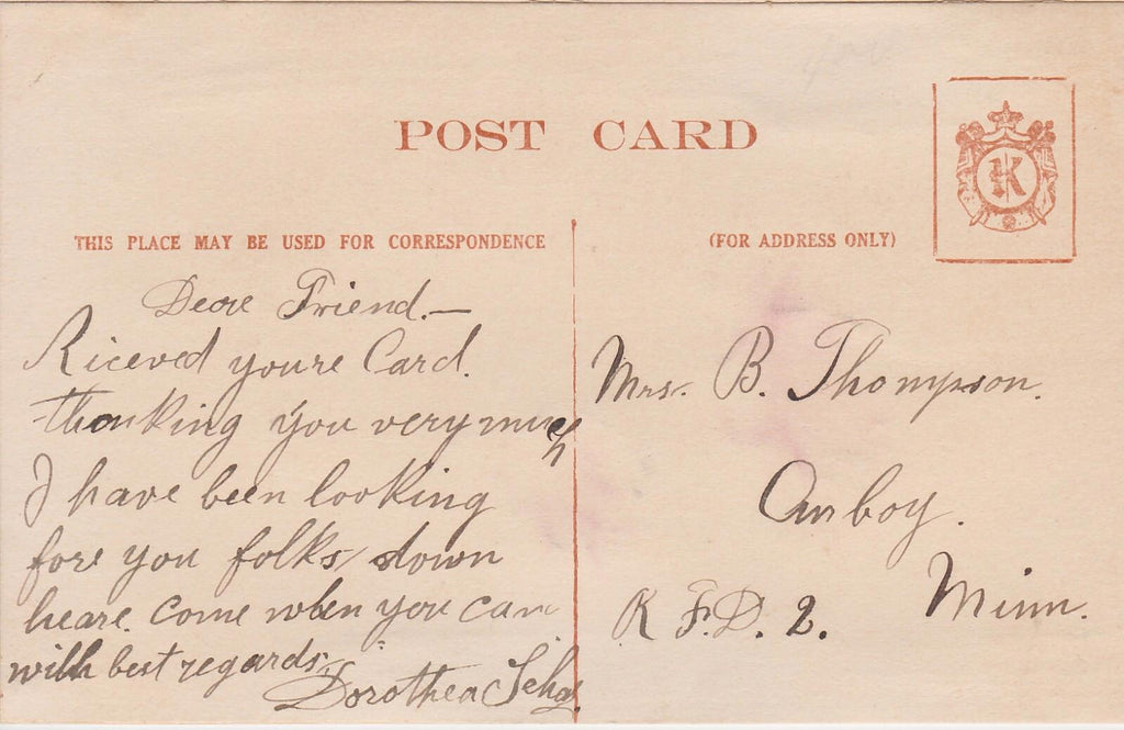 Antique Embossed Applique Greeting Postcard Fabric Roses Airbrush double backed