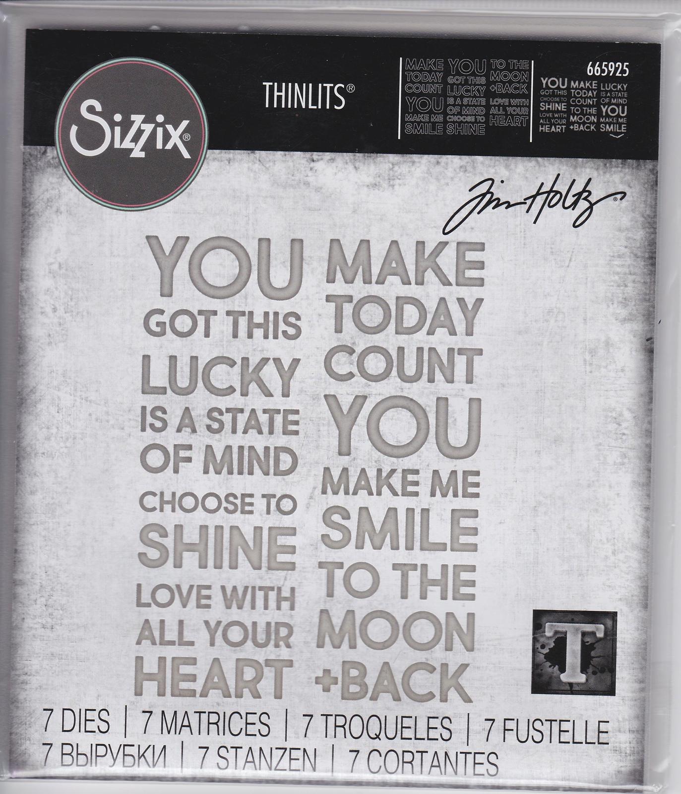 Sixxiz Thinlits Tim Holtz 665925 Bold Text #2 NIP 630454280187