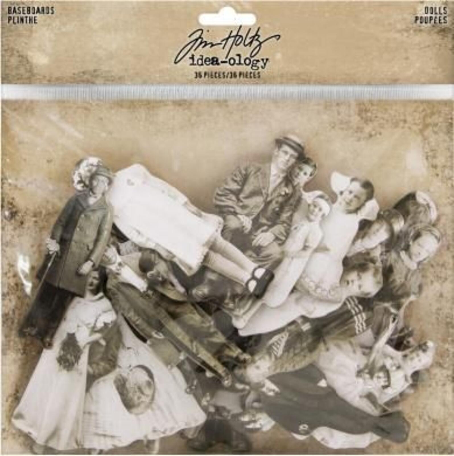 TH93796 Tim Holtz Idea-Ology Baseboard Dolls 36 pcs 2019 040861937961