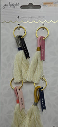 34008021 American Crafts Jen Hadfield Peaceful Heart Tassels 4 Per Pkg