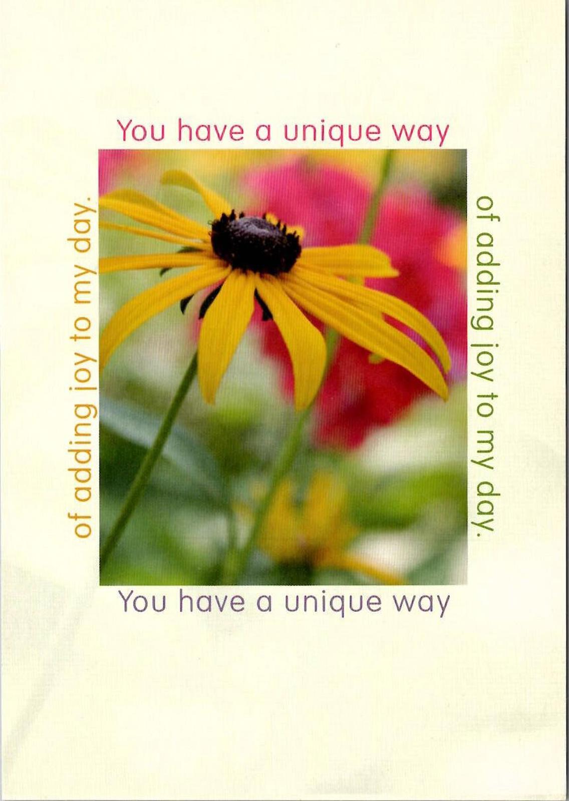 Postcard Ephemera Inspirational Sayings Yellow Daisy Image UNP 6x4 inches