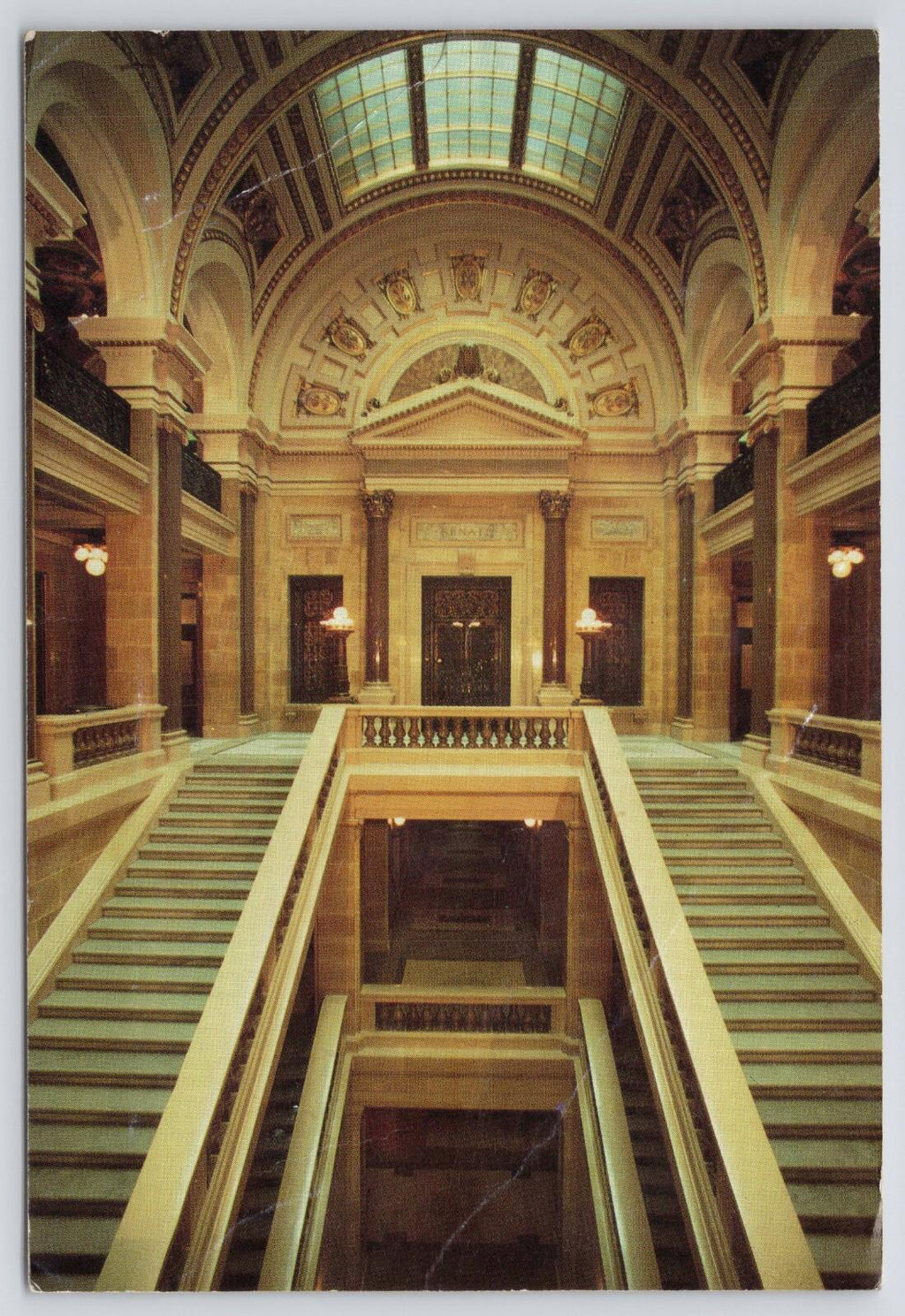 Postcard Wisconsin State Capitol Madison WI Badger Senate James T Potter