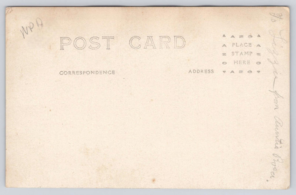 RPPC Auntie Rosa Sent to Lizza Real Photo Postcard Azo UNP 2 Triangles Up 2 Down