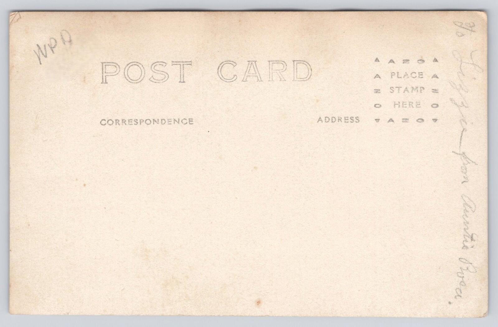 RPPC Auntie Rosa Sent to Lizza Real Photo Postcard Azo UNP 2 Triangles Up 2 Down
