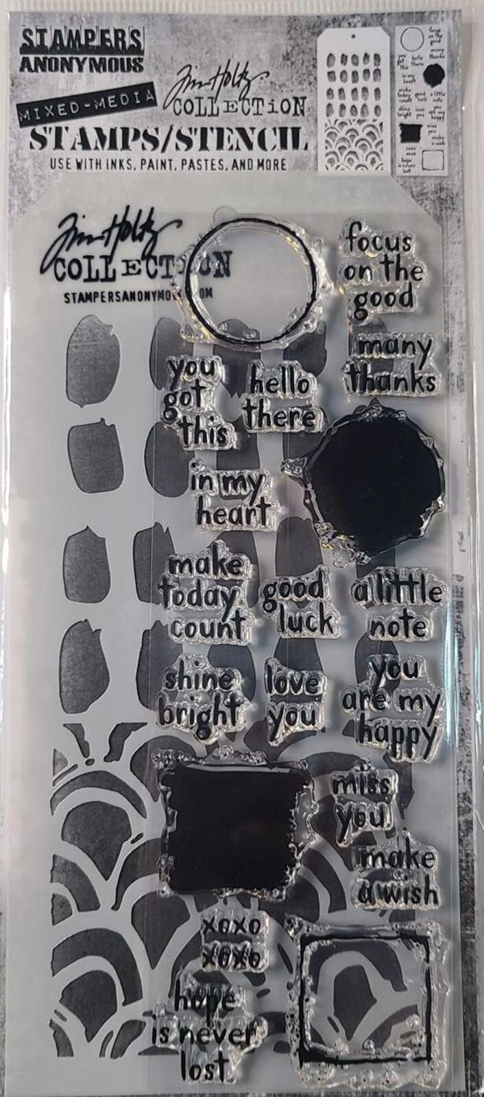 THMM184 Quotes Brush Mark & Brush Tim Holtz Stamps Stencils Stampers Anonymous