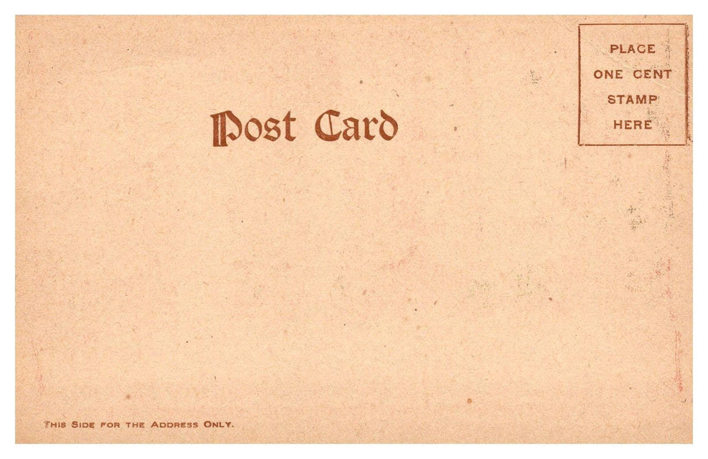 Larger Letter Kate Illustrated Postcard with Red Lettering Undivided Unposted