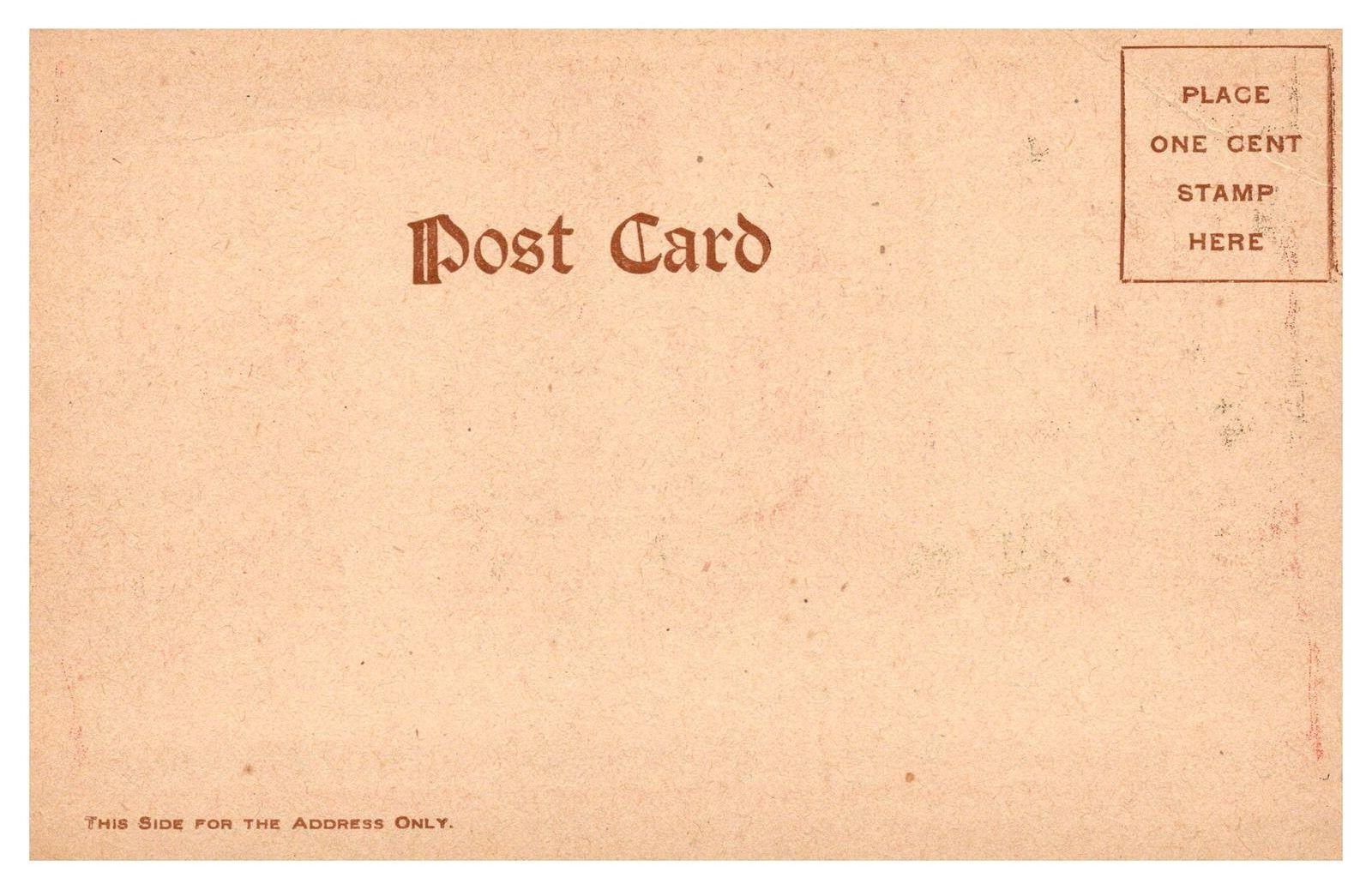 Larger Letter Kate Illustrated Postcard with Red Lettering Undivided Unposted