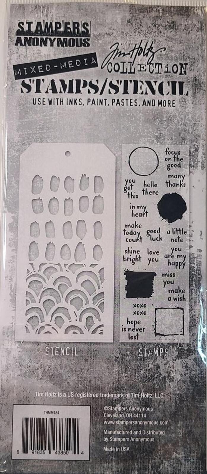 THMM184 Quotes Brush Mark & Brush Tim Holtz Stamps Stencils Stampers Anonymous
