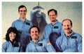 NASA Space Shuttle Challenger Crew Members Commemorative Postcard