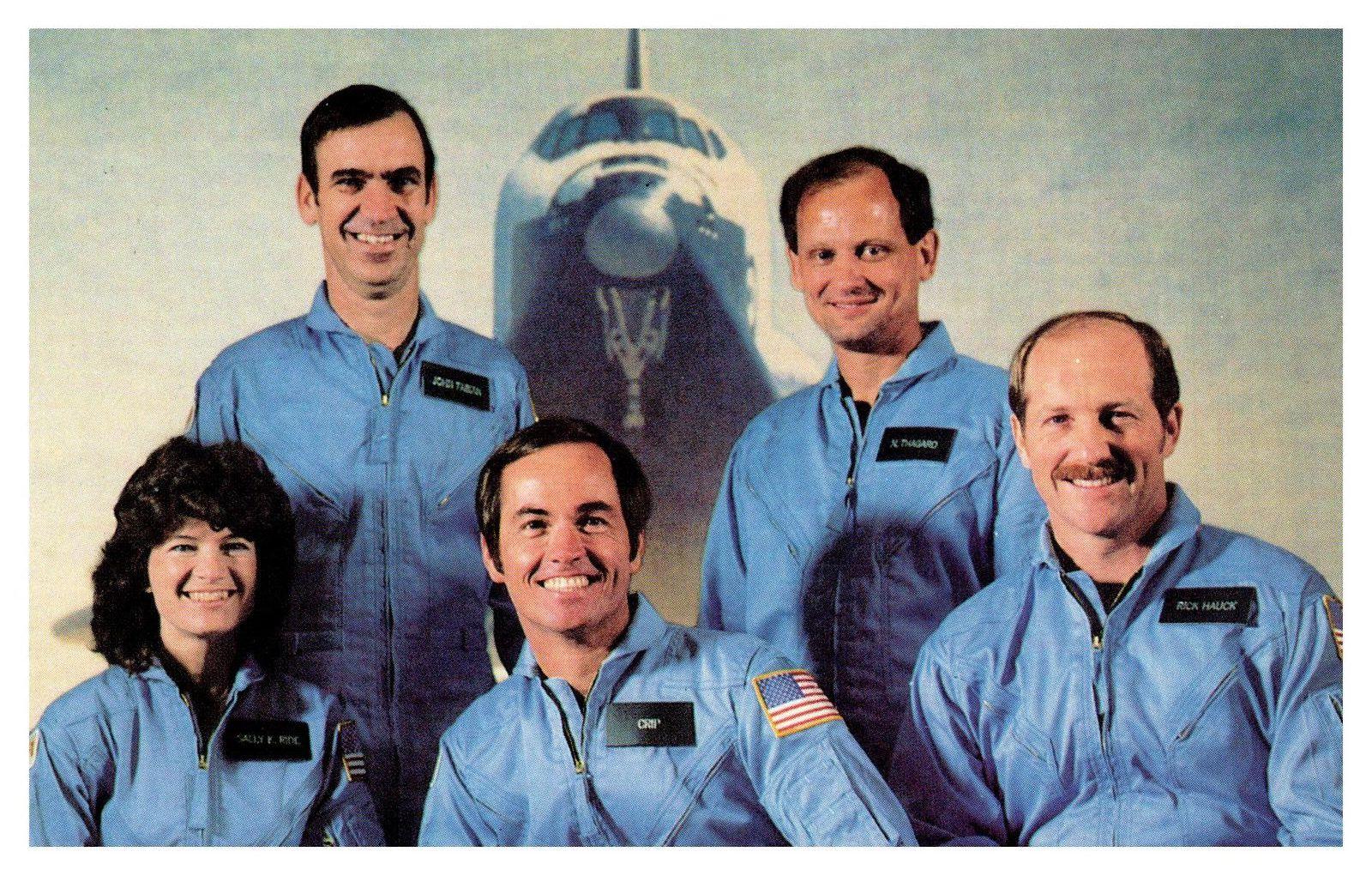 NASA Space Shuttle Challenger Crew Members Commemorative Postcard